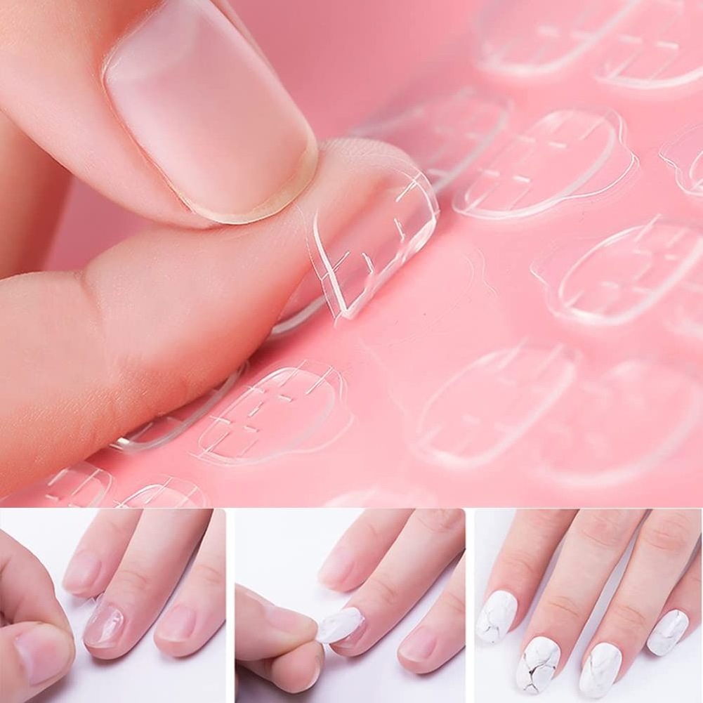 Waterproof  Glue Tabs Double Side Super Sticky Fake Nail  Sticker