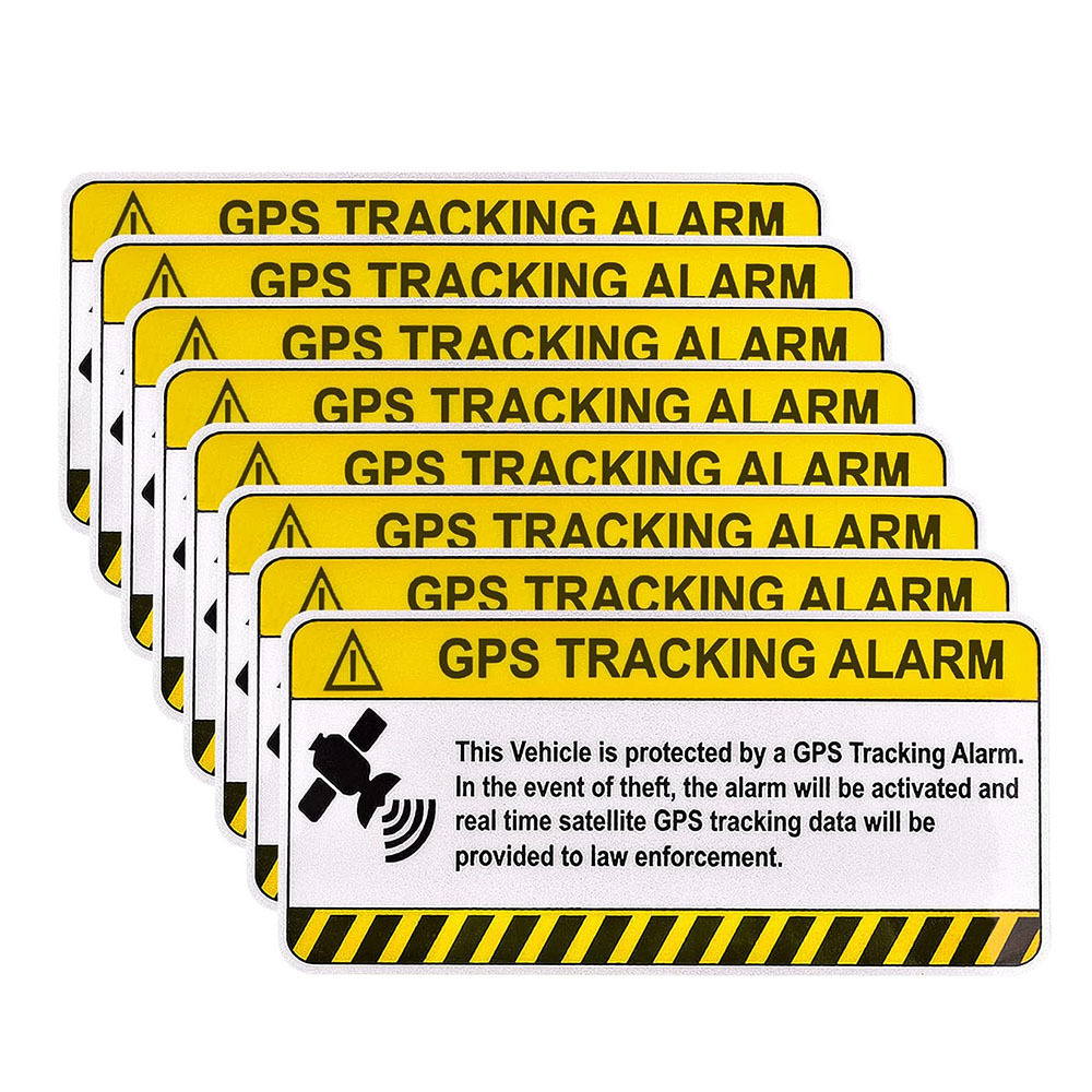 GPS Tracking Sticker for Cars Car Tracker Warning Stickers Adhesive Vehicle Anti Theft Sticker