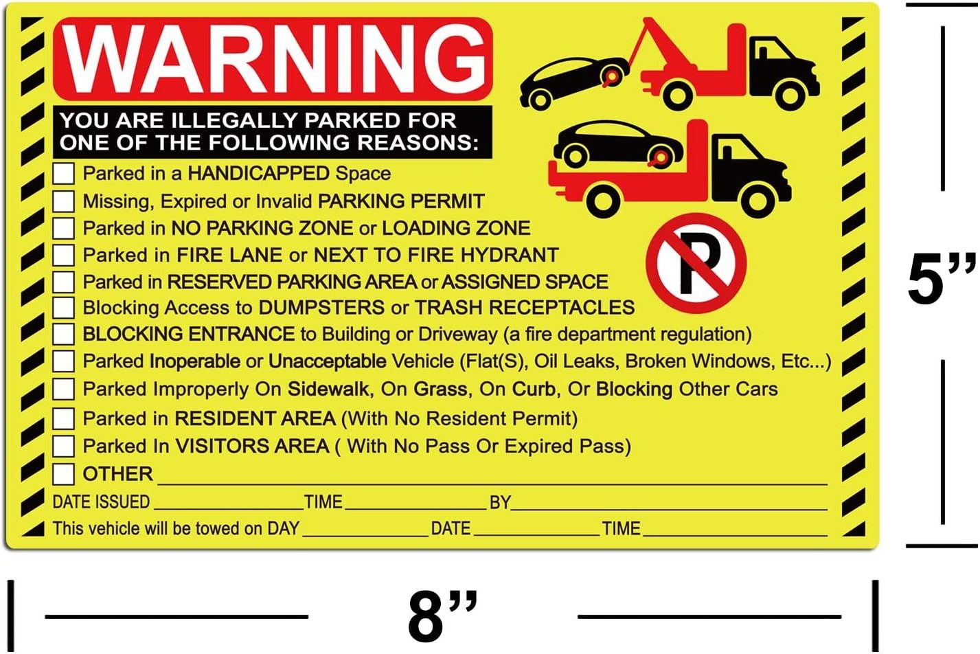 parking Violation Stickers Hard to Remove Bad Parking Stickers - Super Sticky Parking Violation Tickets