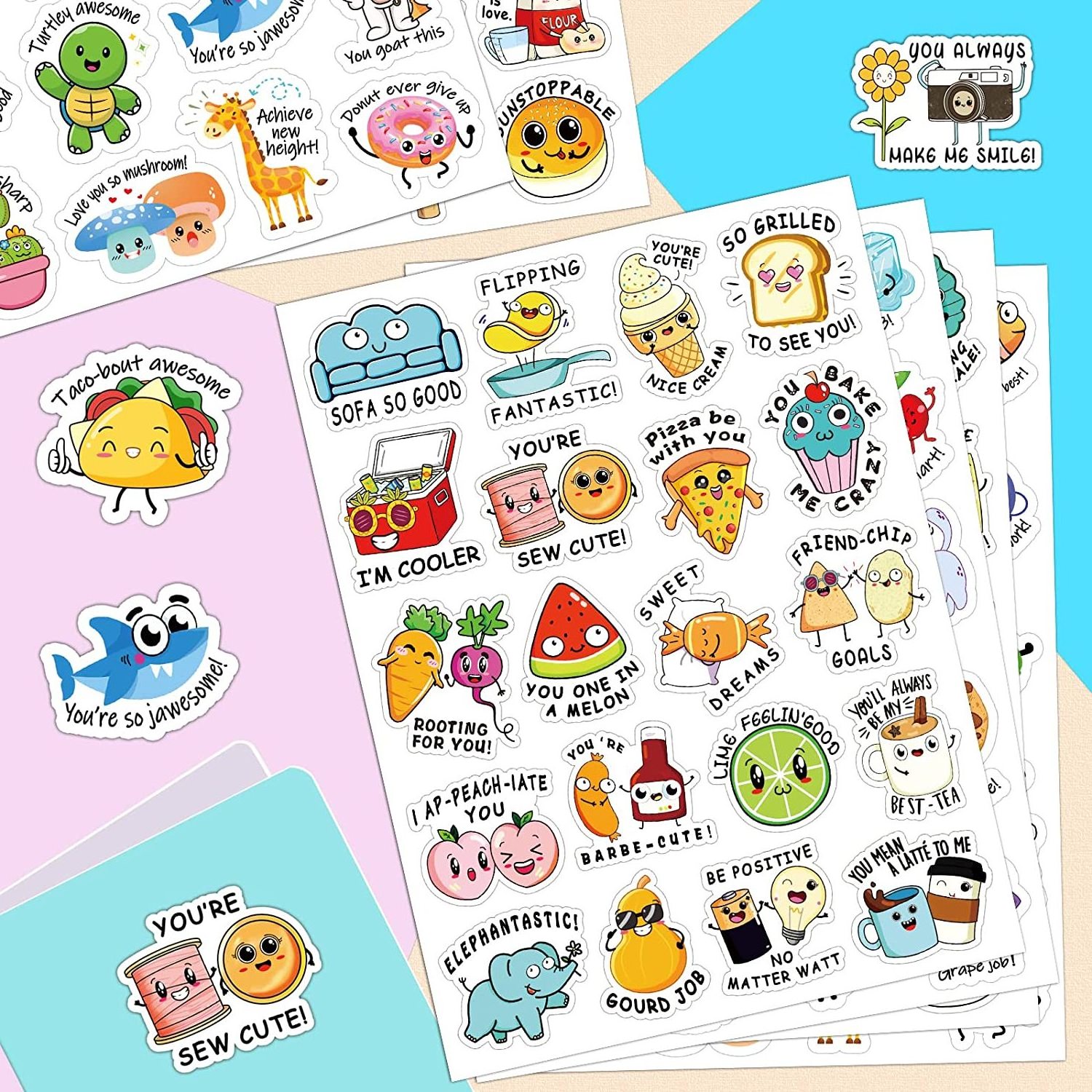 Cartoon Stickers Cute Animal Paper Stickers Kids Reward Sticker