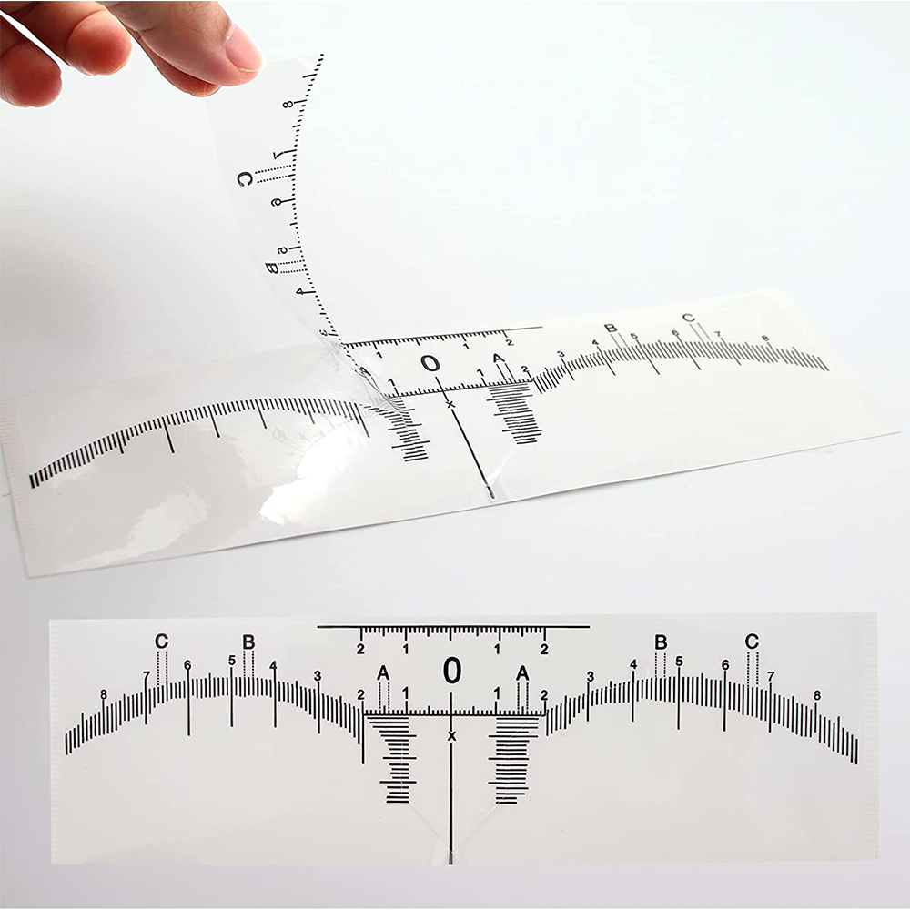 Eyebrow Ruler Disposable Brow Ruler Microblading Adhesive Eyebrow Sticker Stencil Guide Measuring Tool