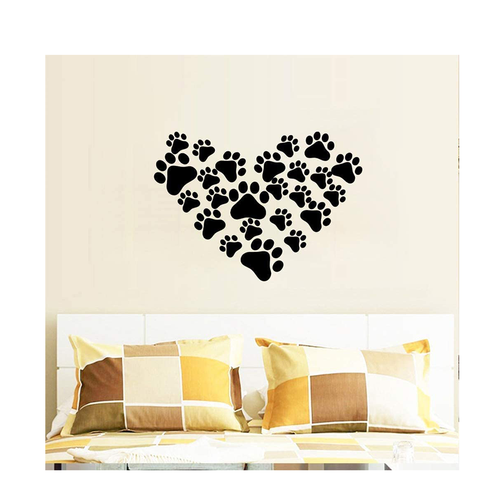 Self Adhesive packaging Dog Paw Print Stickers and Dog Bones Stickers Decorations Wall Floor Windows Decal Sticker for Kids Room