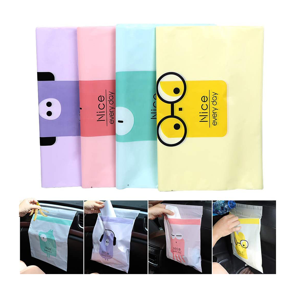 Easy Stick-On Disposable Car Trash Bag Leakproof Vomit Bag Beautiful Kitchen Storage Bag Durable Suitable for Cars Kitchen