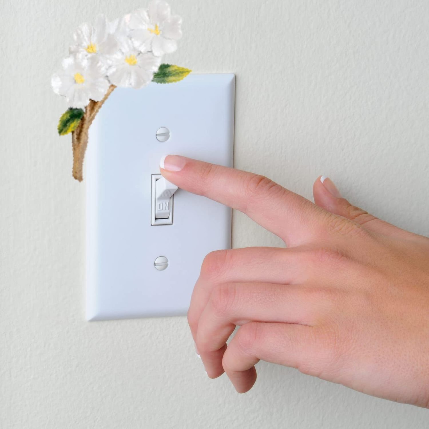 Light Switch Wall Plate Cover Self Adhesives Removable Wall Decal for Home Bedroom  Living Room