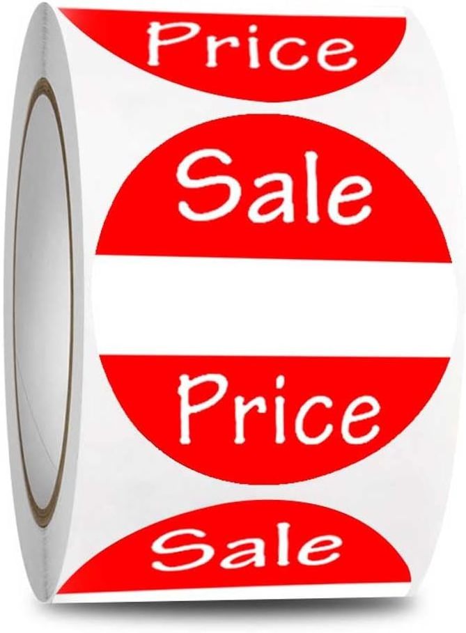 Sale Price Percent Off Stickers Labels Set for Retail Store Clearance Promotion Discount Deals Circle Half Off Labels Stickers