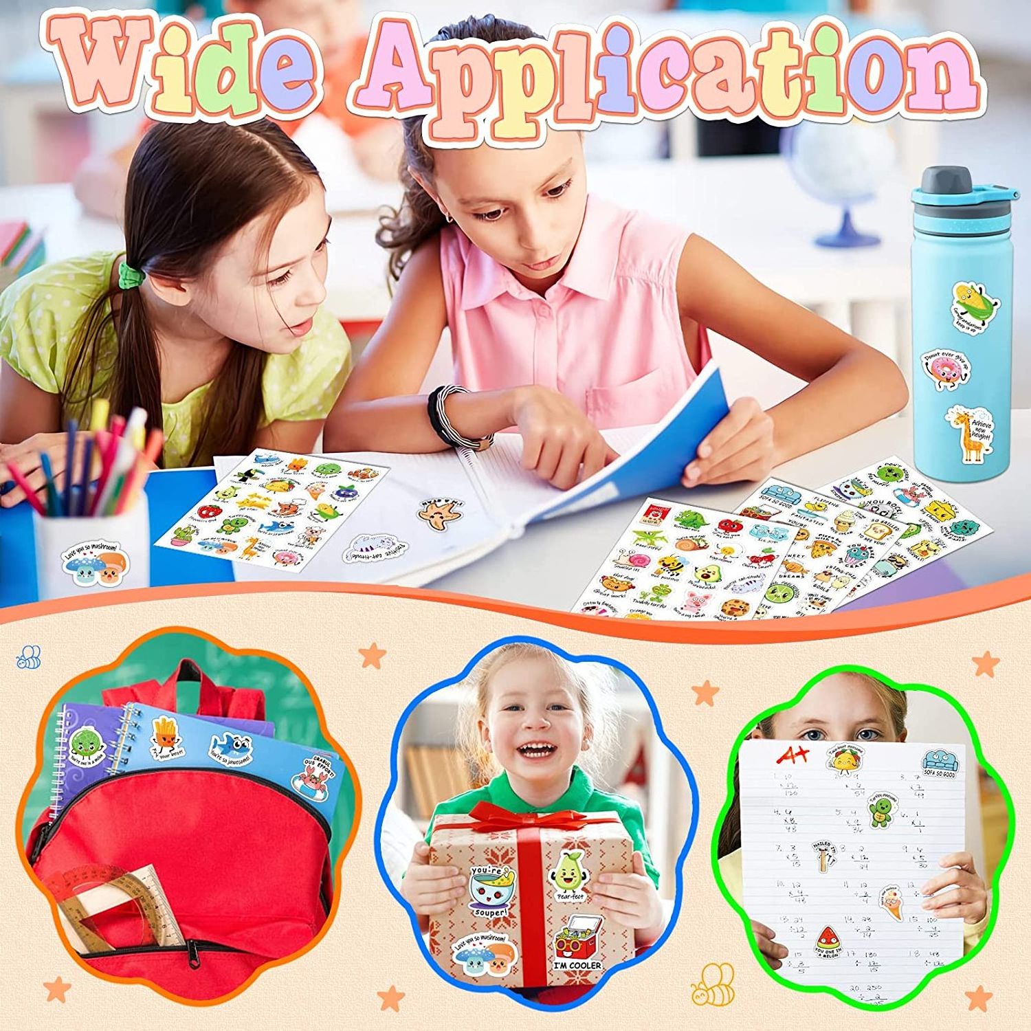 Cartoon Stickers Cute Animal Paper Stickers Kids Reward Sticker