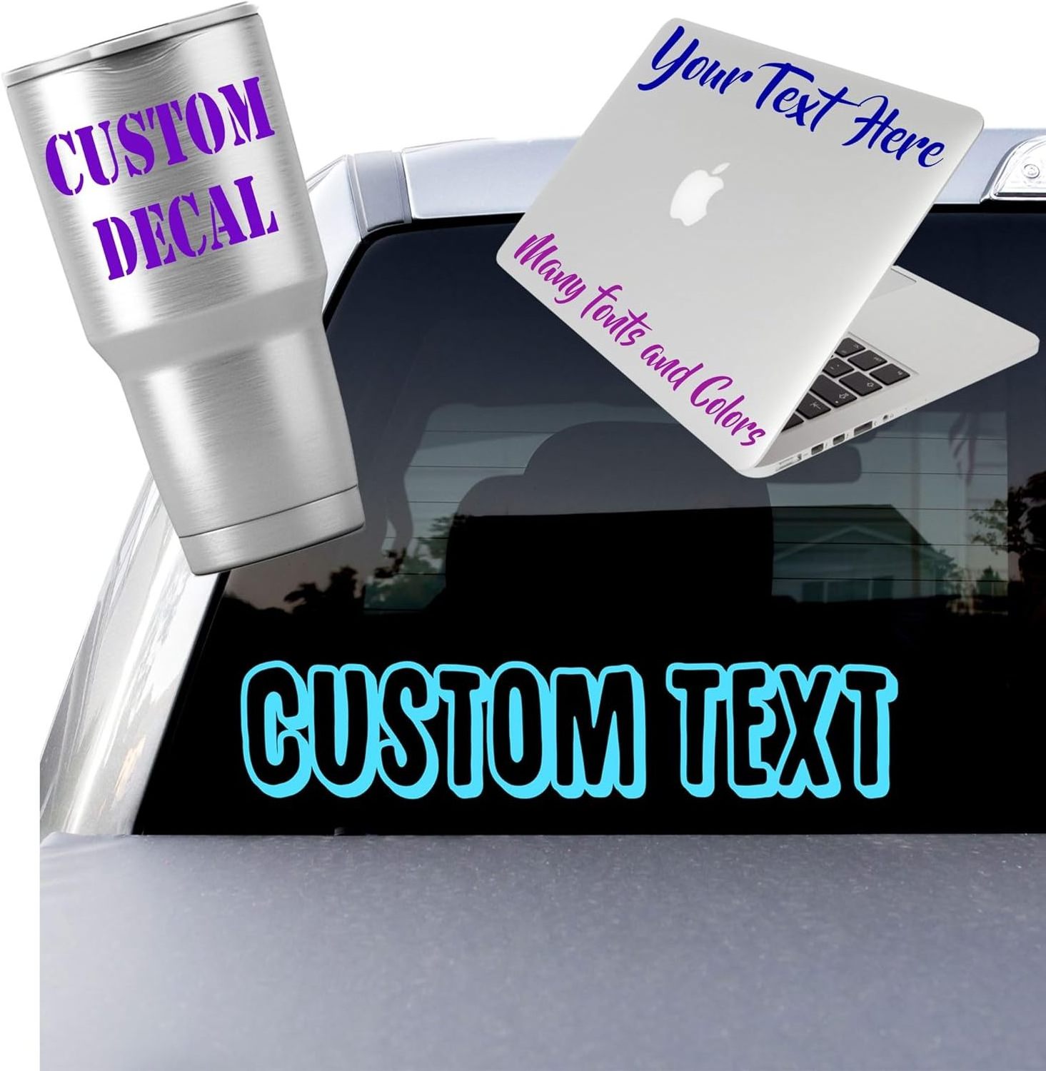 Personalized Custom Font Name Decal Sticker Compatible with Tumbler Cups Laptop Phones Helmets Hardhats Notebooks and Vehicles