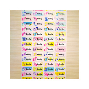 Name Tag Stickers Colorful Border Name Tag Labels Permanent Rectangular Color-Code Inventory Labels