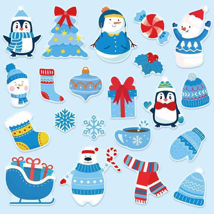 Christmas Window Gel Clings Decals Stickers for Kids Toddlers