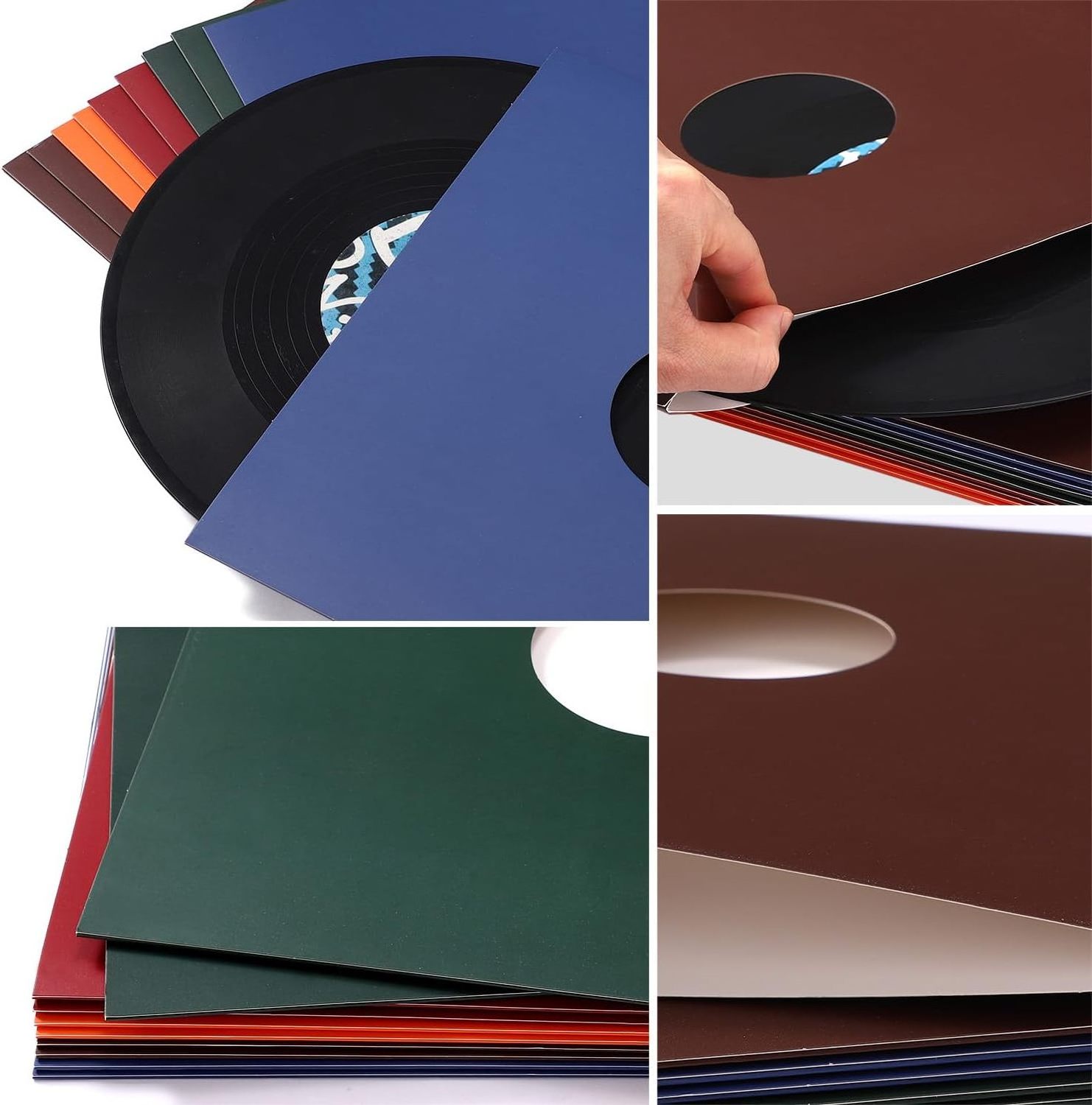 Vinyl Record Sleeves Cardboard CD Jacket Record Covers for Album Vinyl Records Collections Storage