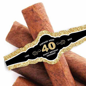 Custom Cigar Band Label  Party Favors - Gift Cigar band Celebration Happy Birthday Cigar Labels