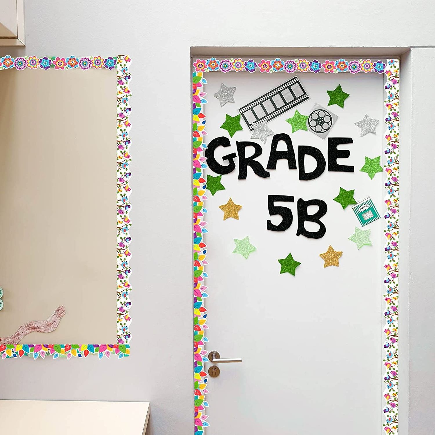 Cute Cartoon Bulletin Board Border for School Classroom Chalkboard Decorations for Party Events Decorations