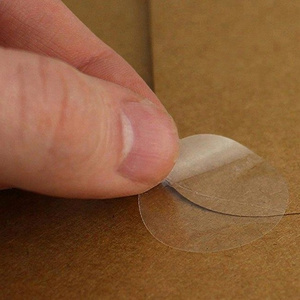 Clear Transparent Circle Dot Stickers 1 Inch Round 500 Labels on a Roll