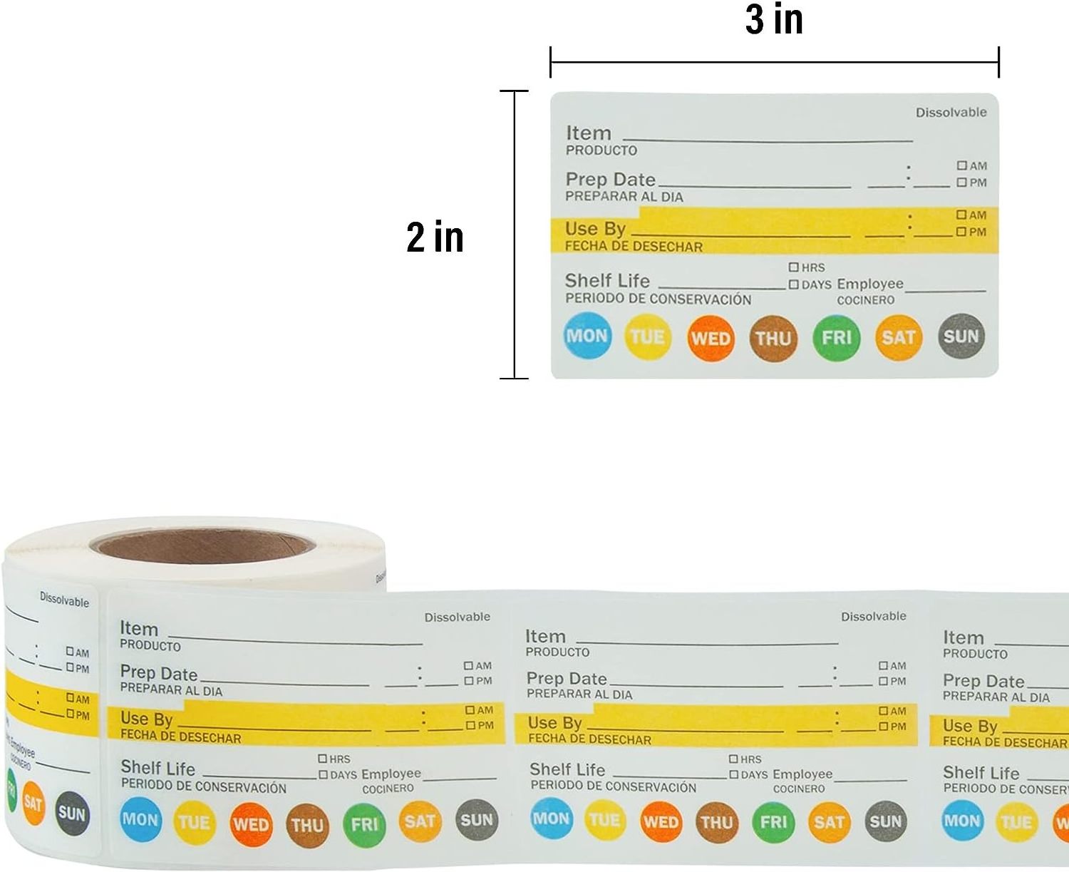 Dissolvable Label Shelf Life for Food Rotation Use by Stickers Dissolvable Food Labels Food Prep Canning Labels