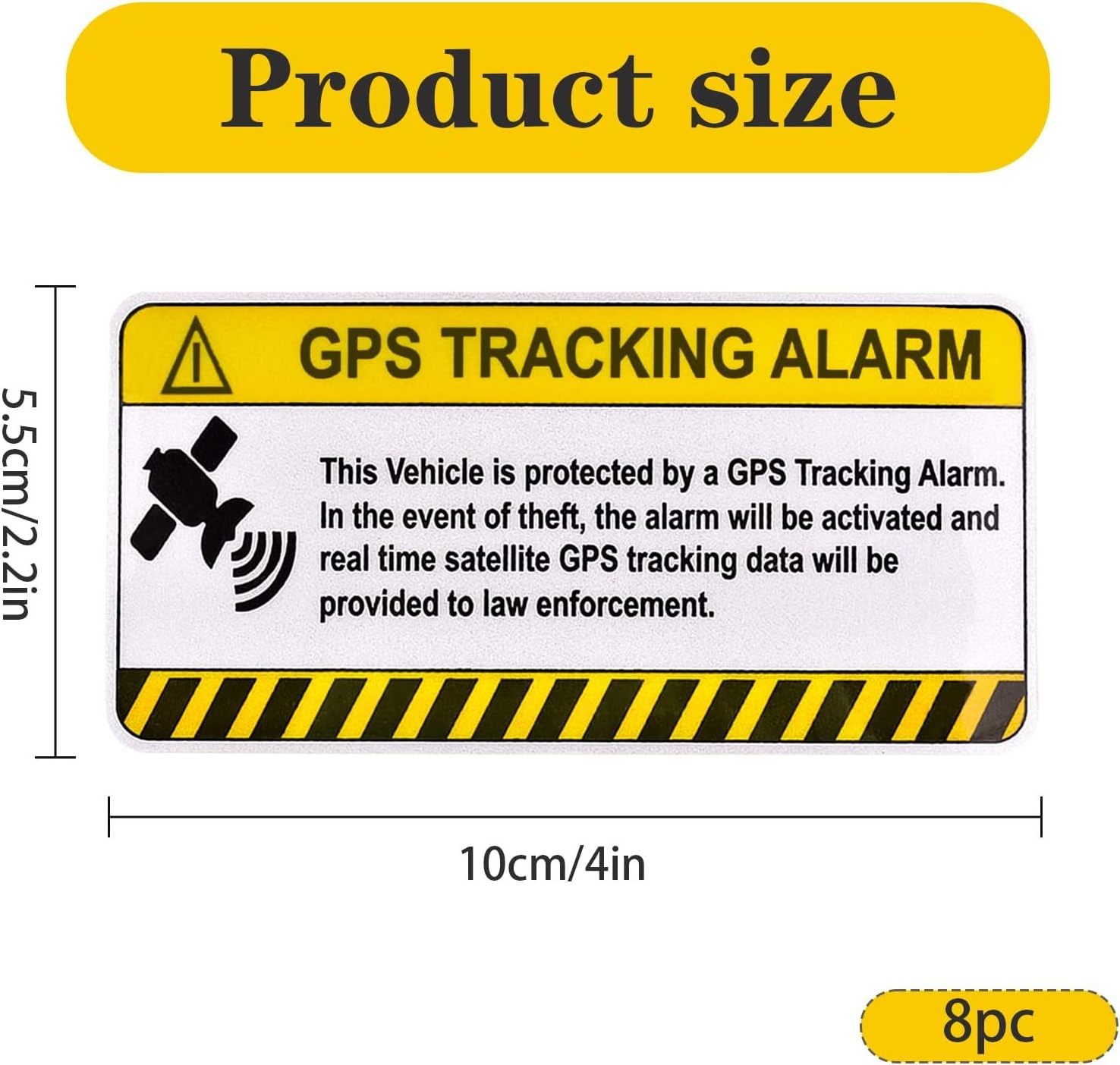 GPS Tracking Sticker for Cars Car Tracker Warning Stickers Adhesive Vehicle Anti Theft Sticker