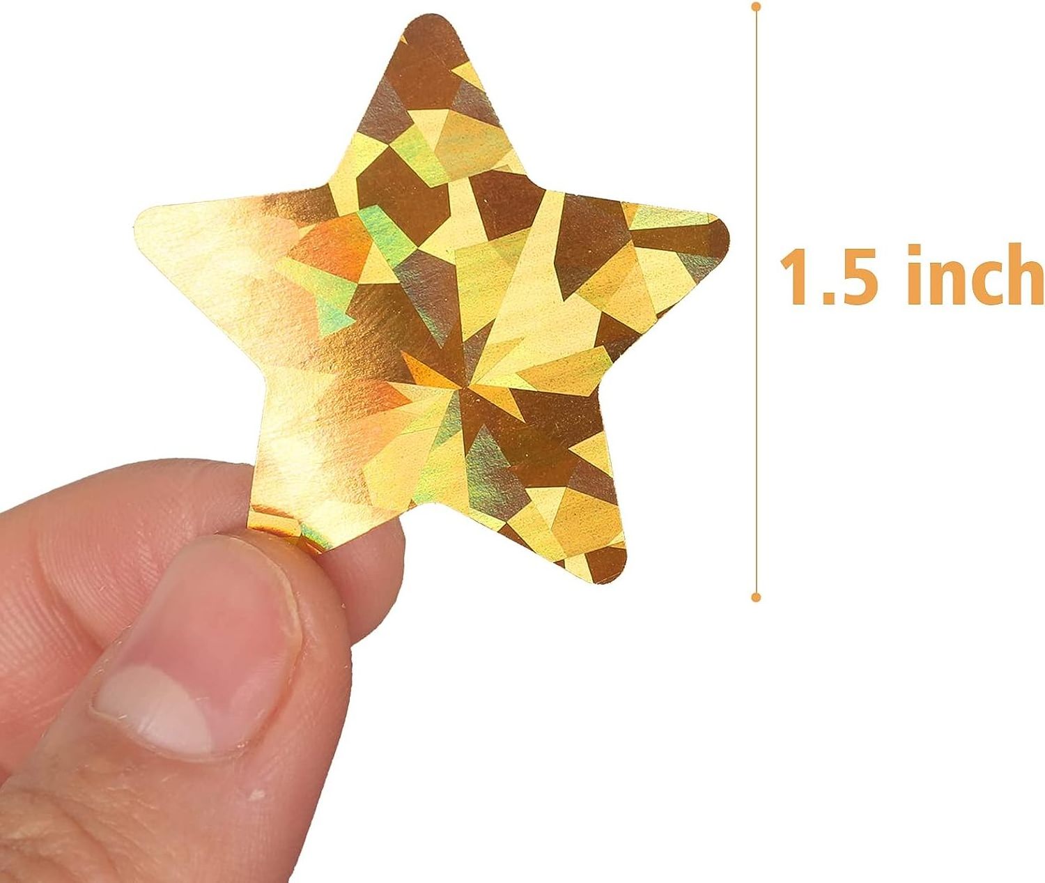 Large Holographic Gold Star Stickers for Kids Reward Foil Star Metallic Stickers Roll for Behavior ChartStudent Planner