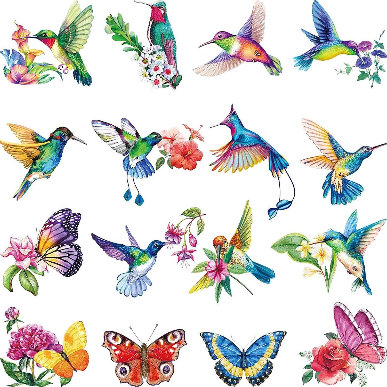 Factory Sale High Quality Hummingbird  Window Clings for Anti Collision Window Decals on Glass Door