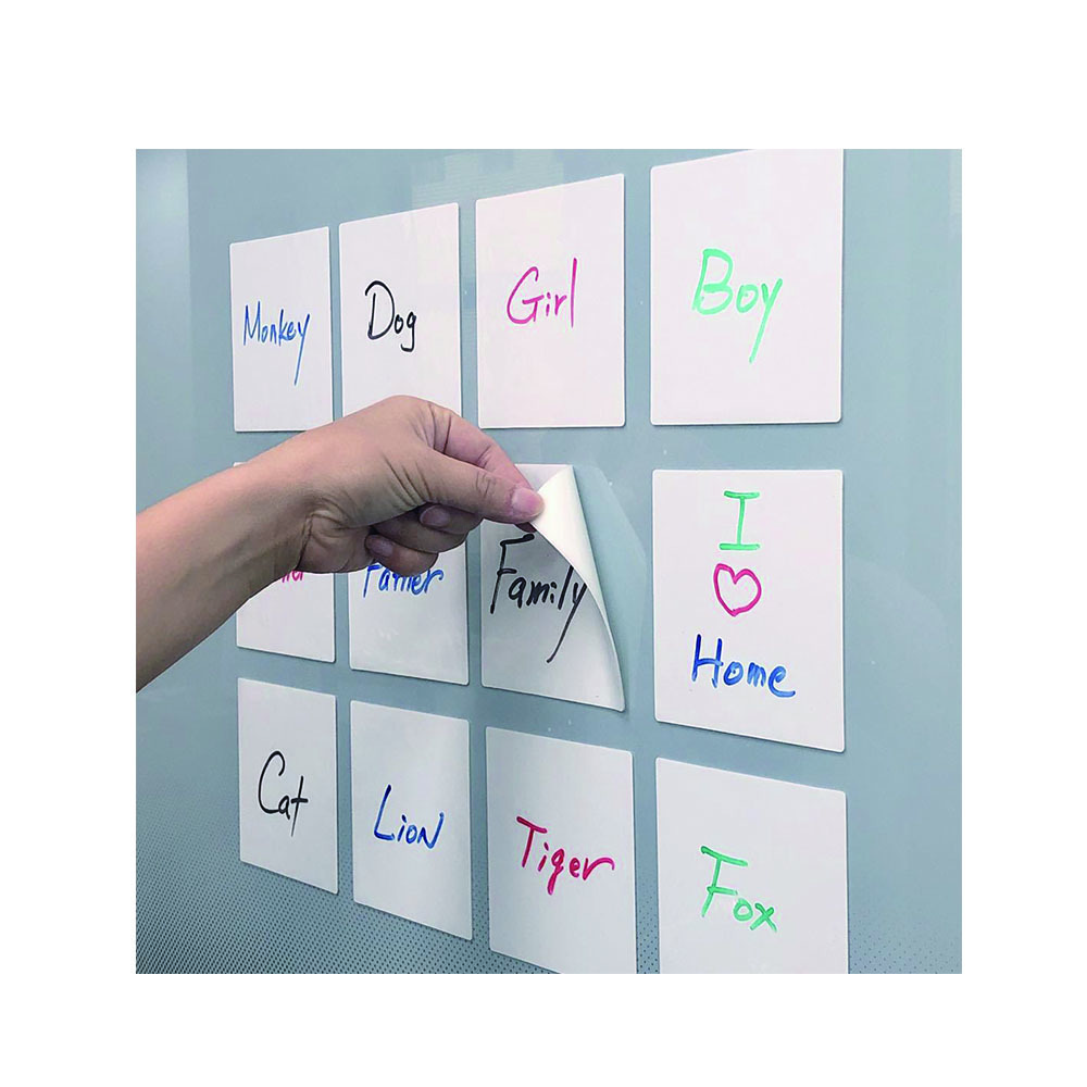 No Glue Dry Erase Paper Peel and Stick Self-Adhesive Whiteboard Thick No Magnetic Sticker Decal Flex Rewritable Sticker