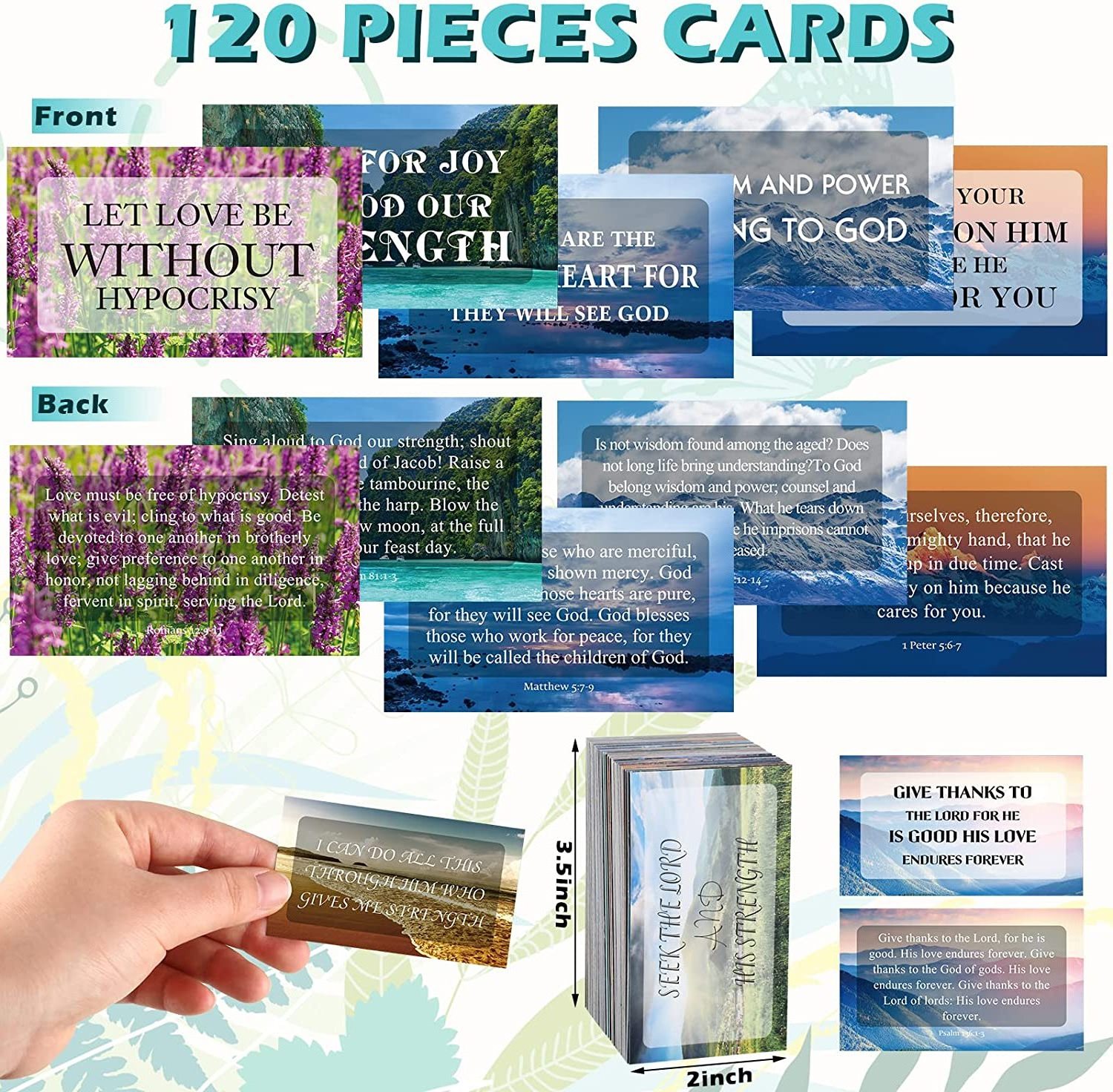 Verse Bible Cards With Full Scripture Prayer Cards Scripture Cards With Bible Verses Christian Gifts