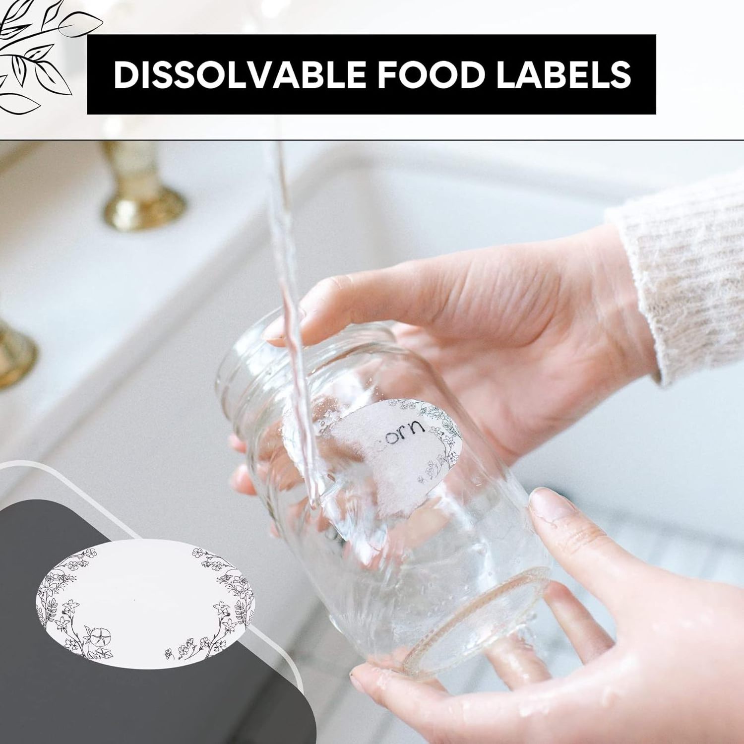 Dissolvable Label Shelf Life for Food Rotation Use by Stickers Dissolvable Food Labels Food Prep Canning Labels