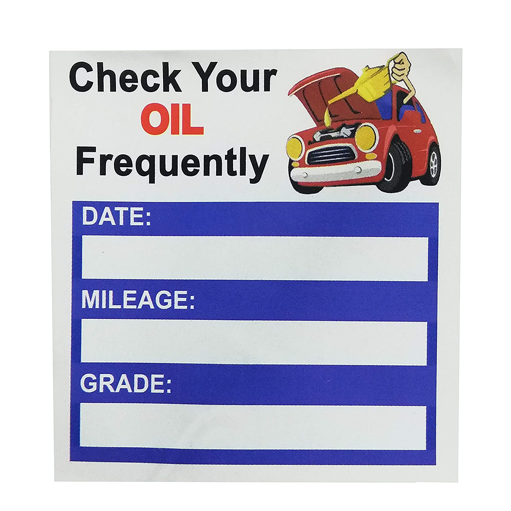 High Quality Waterproof Service Due Sticker Double Sided Next Service for Oil Change Reminder Sticker