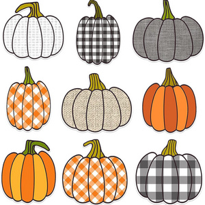 Pumpkin Classroom Bulletin Board Decors Cutouts Thanksgiving Fall Autumn Pumpkins Bulletin Board Accents with Glue Point Dots