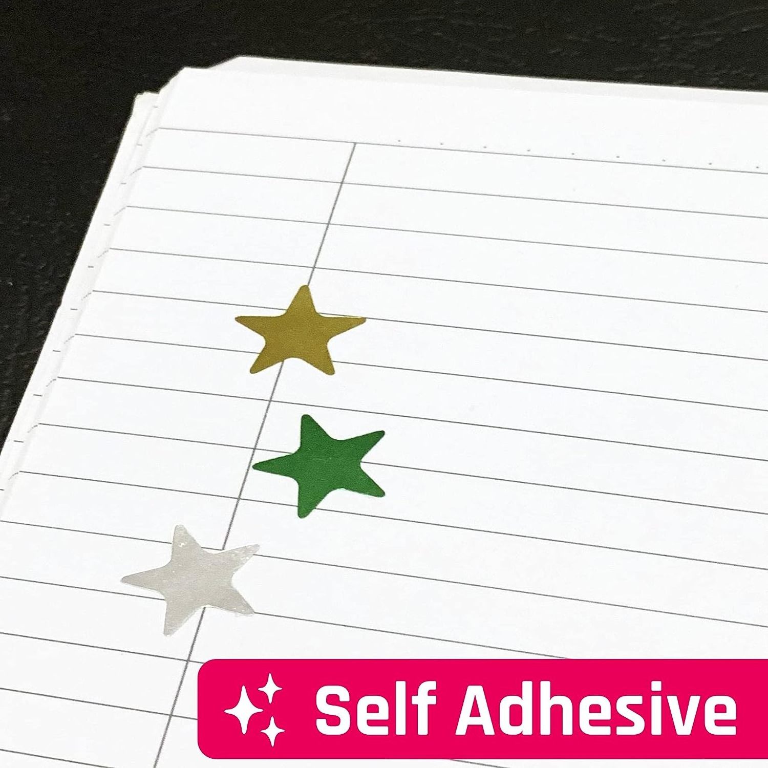 Silver Foil Star Metallic Stickers  for Kids Reward Gold Star Stickers for School Teacher Home Supplies Student Planner