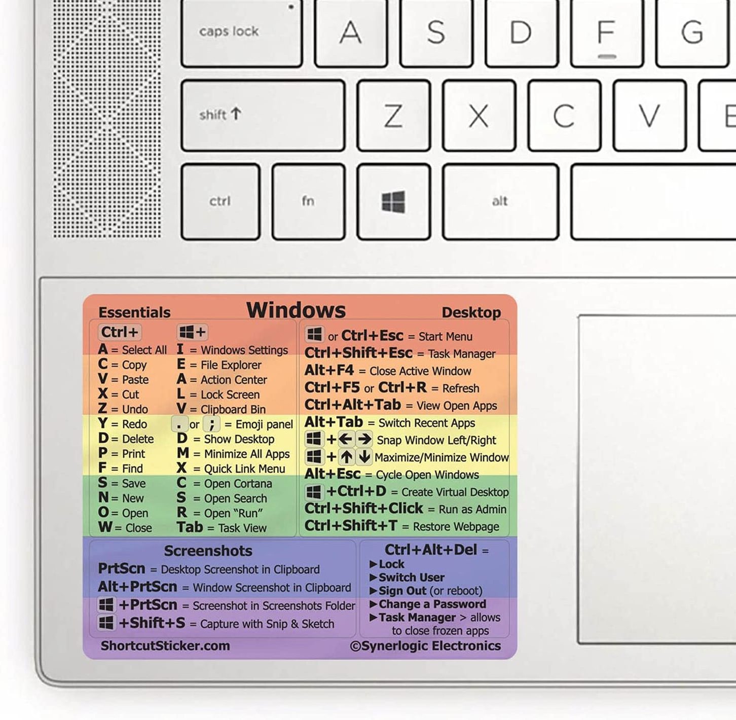 Computer Cheat Sheet Reference Guide Keyboard Shortcut Sticker Durable Vinyl  Sticker