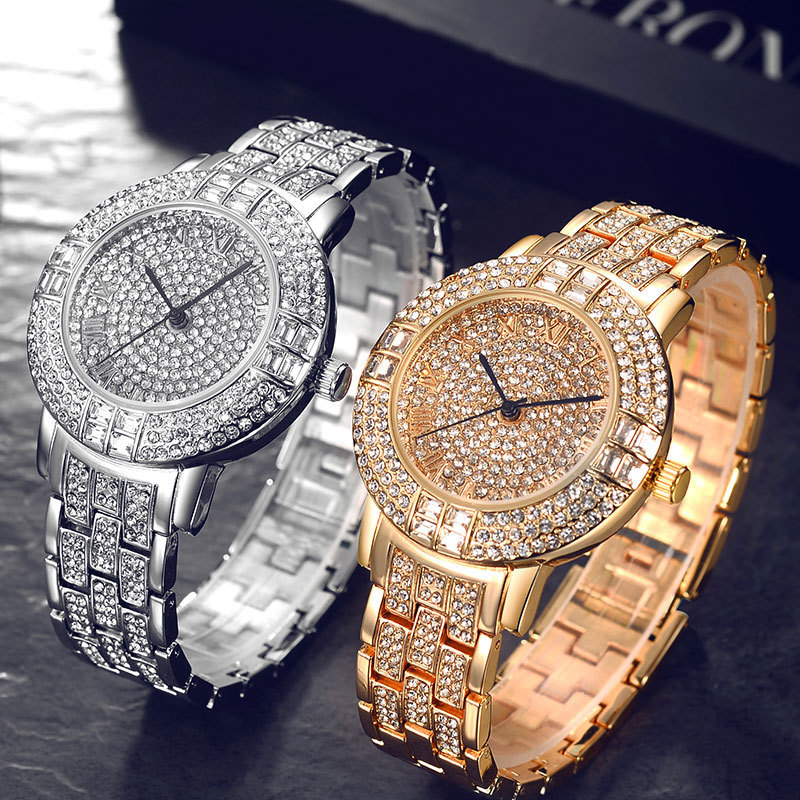 Watches Women BAOSAILI Brand Elegant Ladies Full Diamond Watch Stainless Steel Back Water Resistant Wristwatch Montre Femme