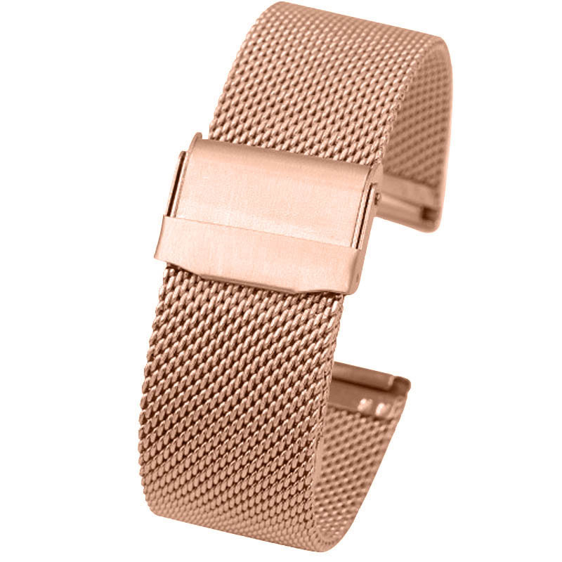 20mm 18mm Stainless Steel Mesh Strap Logo Engraved Watch Part Watch Band