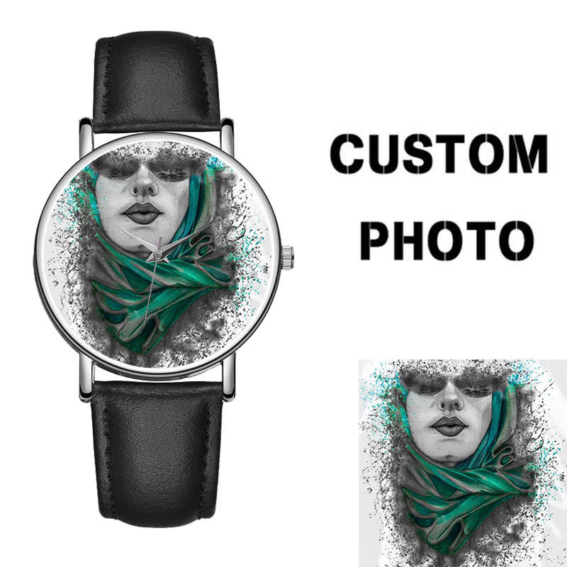 Change Background Custom Picture Watch Sublimation Blank Wrist Watch With My Personalized Photo Watch