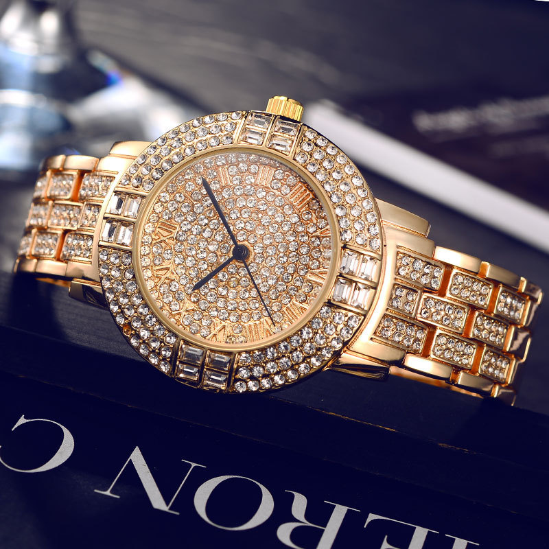 Watches Women BAOSAILI Brand Elegant Ladies Full Diamond Watch Stainless Steel Back Water Resistant Wristwatch Montre Femme