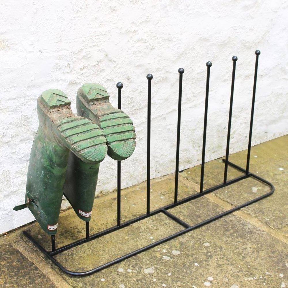 Iron Boot Stand Boot Rack/Walking Boot Storage Stand Indoor & Outdoor Holds Industrial Entryway