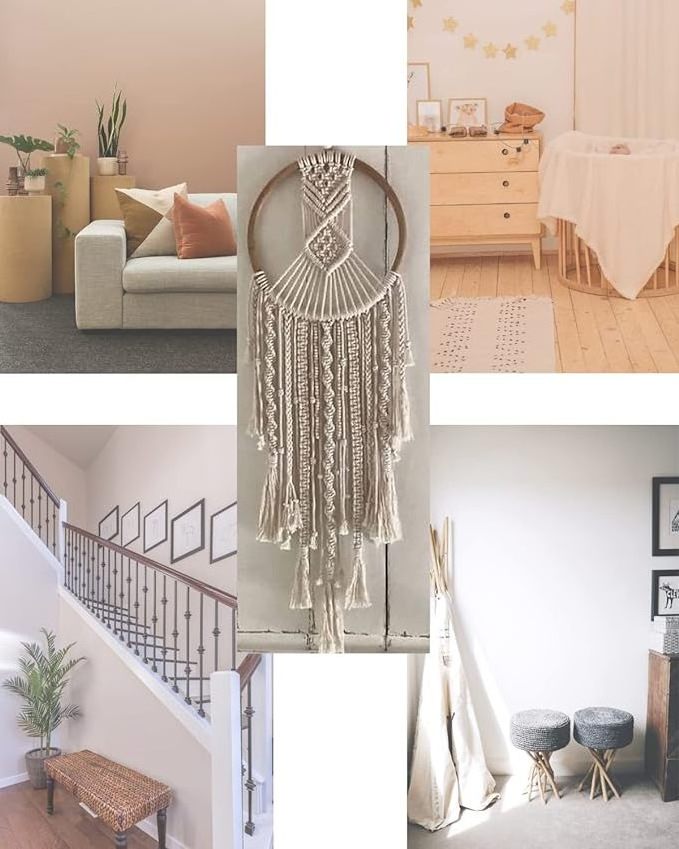 Wall Hanging Minimalist Macrame Wall Hanging Wall Art Boho Home Decor New Home Gifts Farmhouse Decor Mid-Century Modern