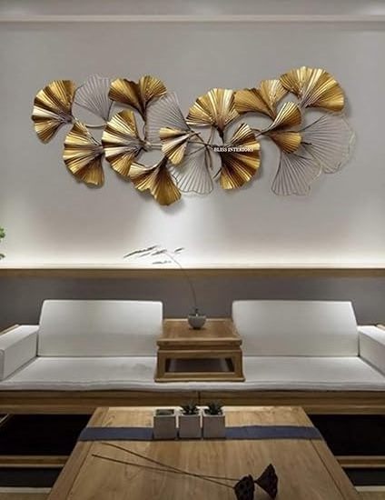 Gold metal wall art decoration for home hotel restaurant office living