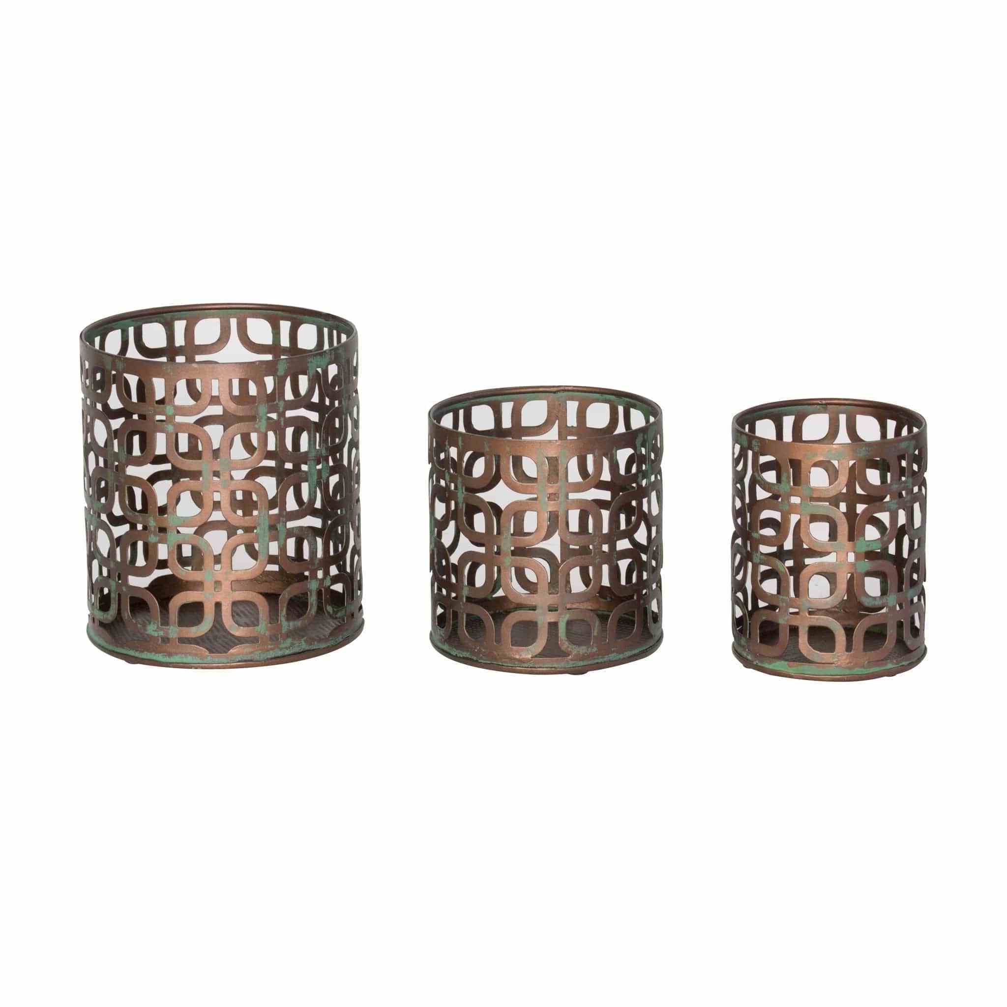 Set of 3 Metal Votive Candle Holder and candle jar metal customized candle holder Votives at low price