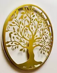 Metal High quality Round circle tree wall art decoration