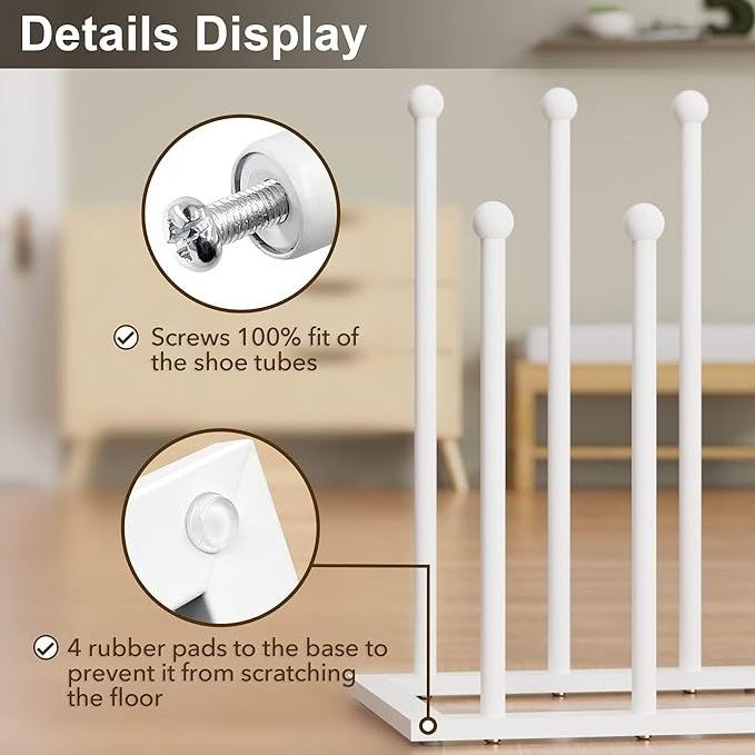 Free Standing Shoe Racks for Boot Rack for 6 Pairs Boot Storage Shoe Organizer for Entryway Boot Holders