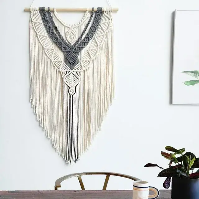 Hand Woven Macrame Cotton Rope Wall Hanging Home Decor Eco Friendly Wall Hanging Direct at Factory Price