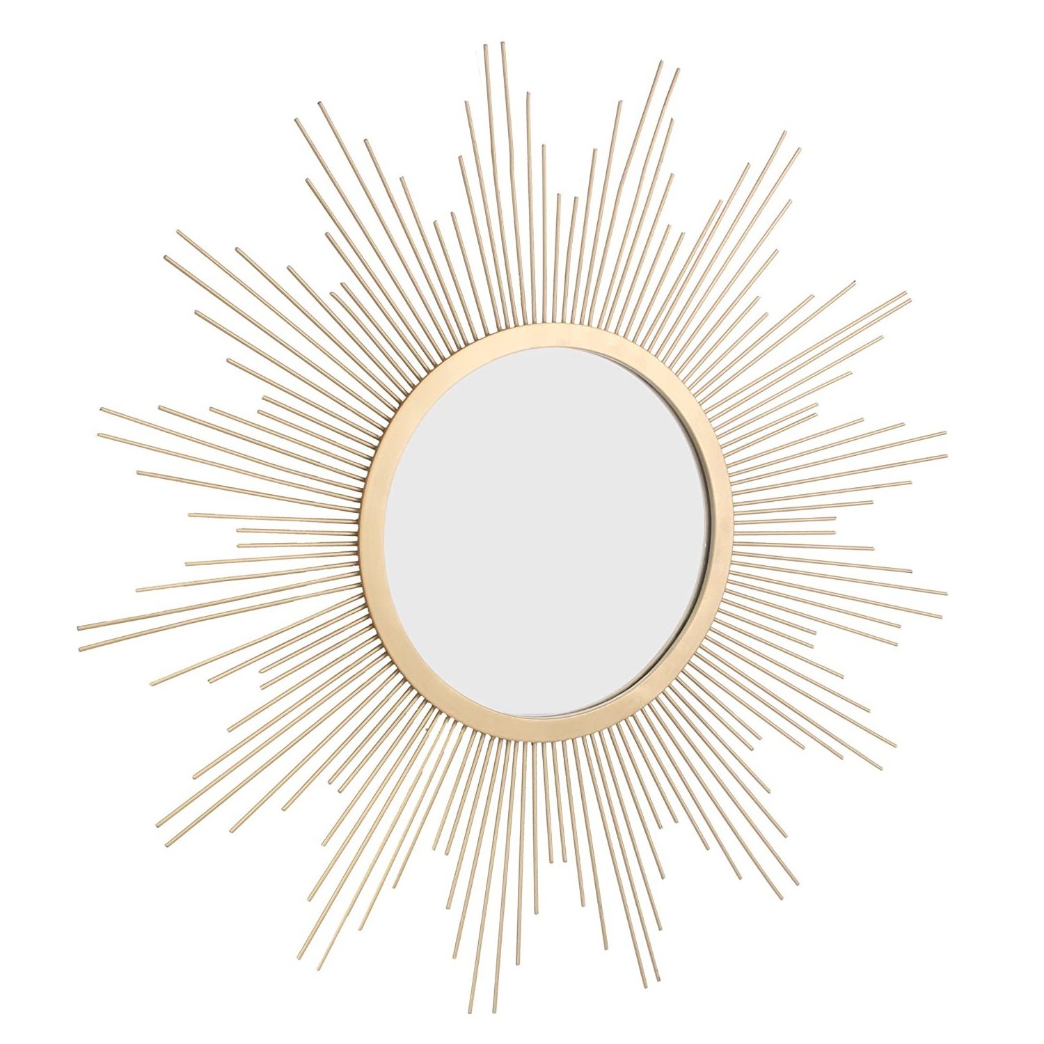 Wire Customized Round Cheval Glass Framed Mirror Decorative Idea Elegant Wall Mounted Framed mirror Gold Plated On Sale