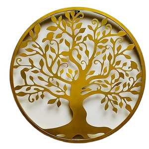 Metal High quality Round circle tree wall art decoration