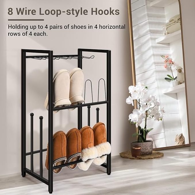 Modern shoe cabinet living room furniture display racks hotel shoe storage bench metal shoe racks