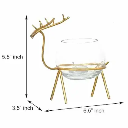 Premium Iron Reindeer tealight Candle Holder Set of 2