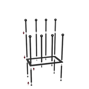 Free Standing Shoe Racks Black Metal Boot Rack Tall Shoe Organizer for Dorm Room Closet Bedroom Entryway Patio Outdoor