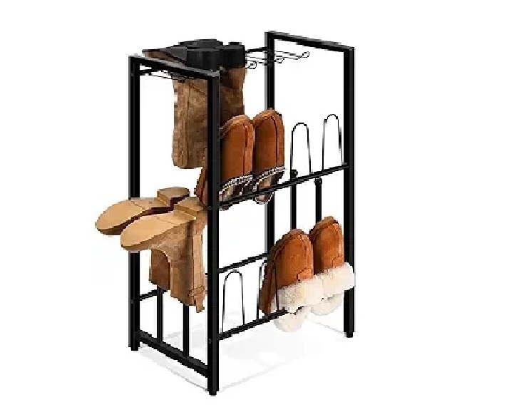 Modern shoe cabinet living room furniture display racks hotel shoe storage bench metal shoe racks