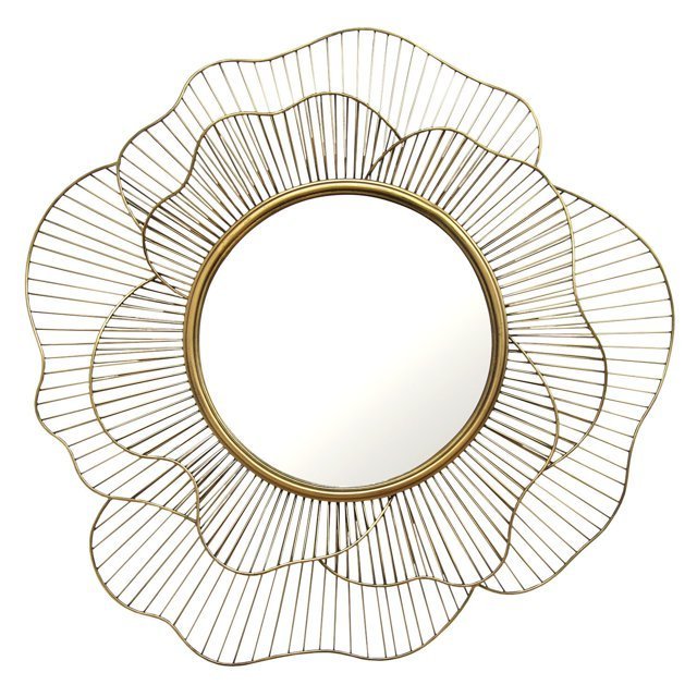 2021 Hot Sale Round Minimalist Wall Mirror with Stainless Steel Frame