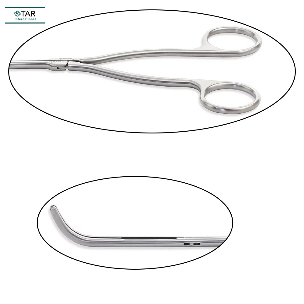 High quality VATS Dissector forceps Curved DeBakey 1x2 Atraumatic jaws, Stainless Steel, 11.5'' (29cm)