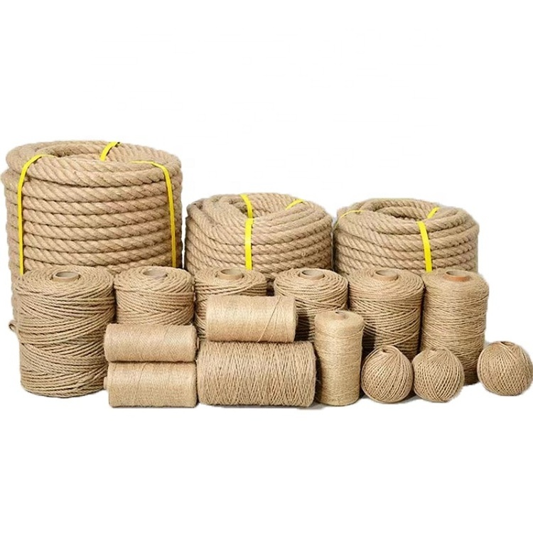 100% natural fiber 1 ply 2 ply 3 ply jute rope rolls jute twine ball