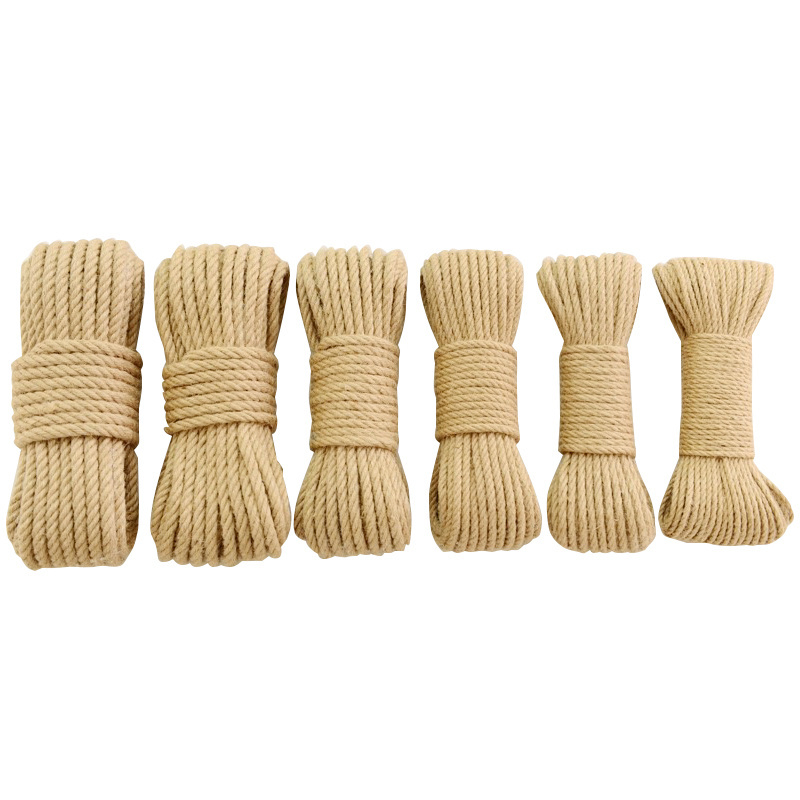 Factory Direct Supply 6-60mm Natural Jute Rope Twine Twisted Manila Rope Hemp Rope for Craft Decorative Landscape