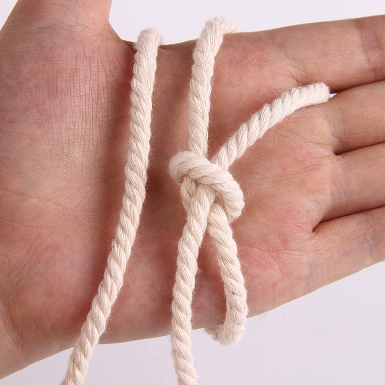 100% Natural Cotton Rope Thick and Soft Twisted Rope for Packaging Crafts Hammock Home Decor Wall Hanging Plant Hangers